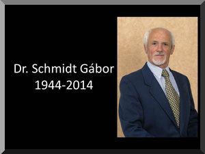 In Memoriam Dr. Schmidt Gábor